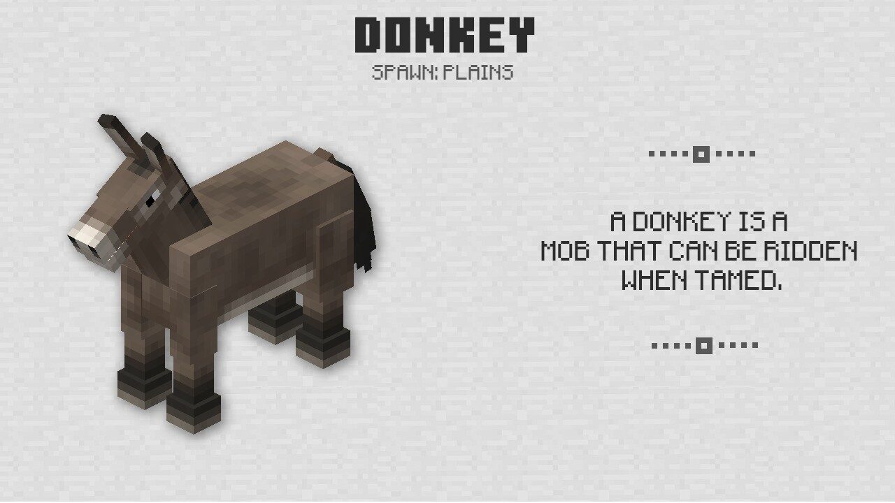 Donkey in Minecraft PE 0.15