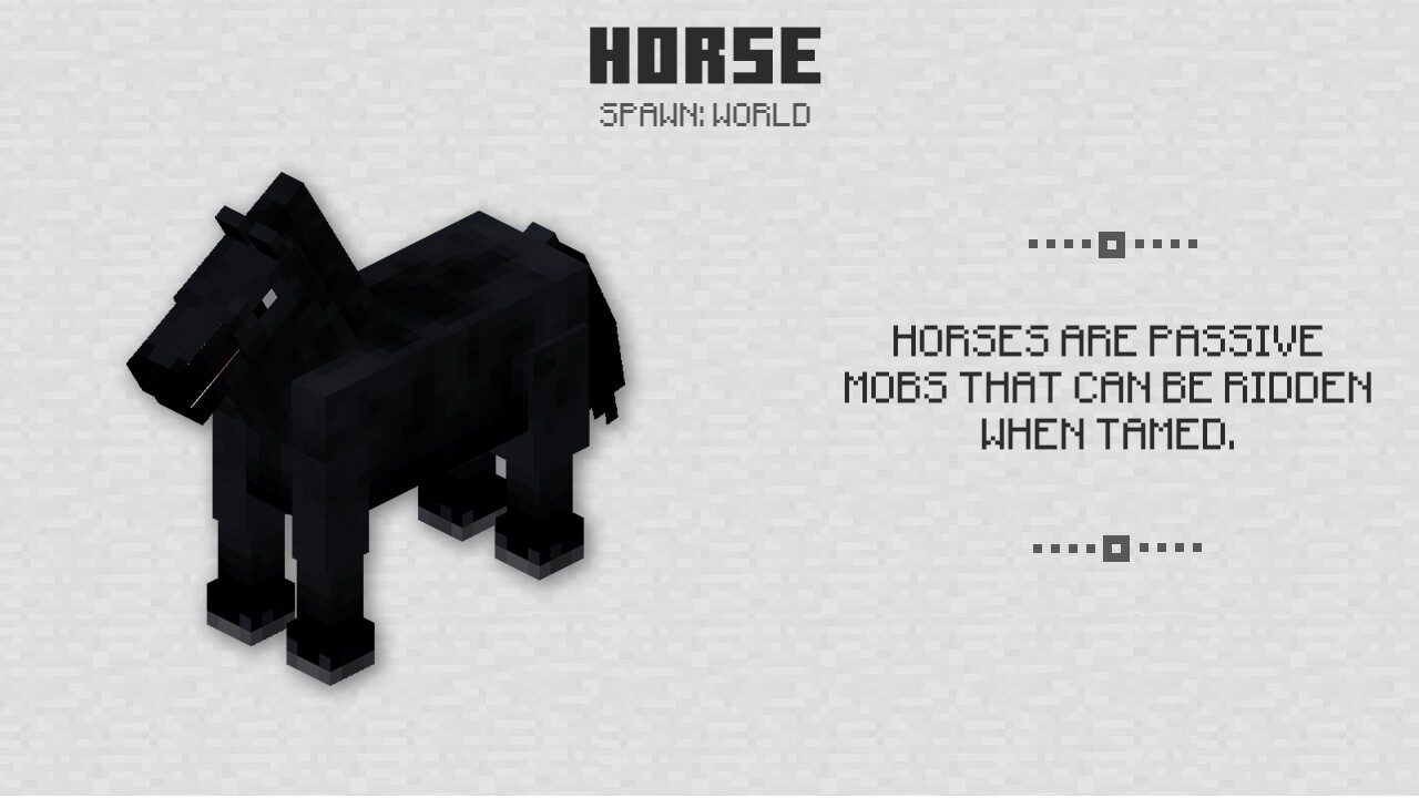 Horse in Minecraft PE 0.15