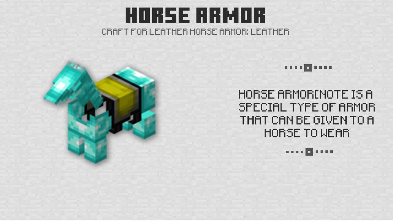 Horse Armor in Minecraft PE 0.15