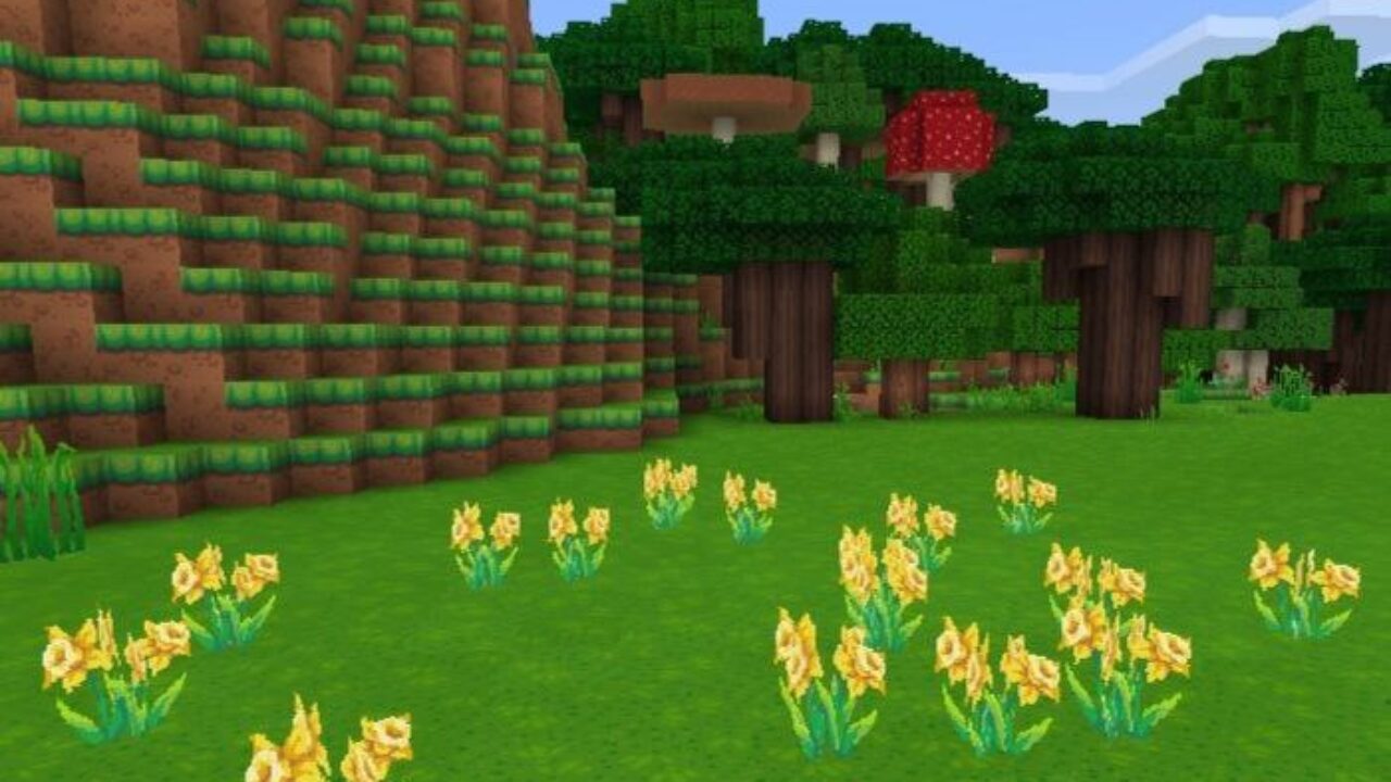 Yellow Flowers from Dragon Dance Texture Pack for Minecraft PE