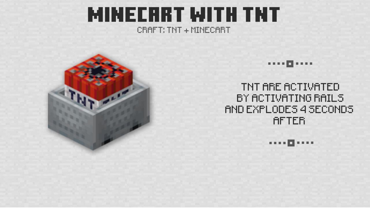 Minecart with TNT for Minecraft PE 0.14.0