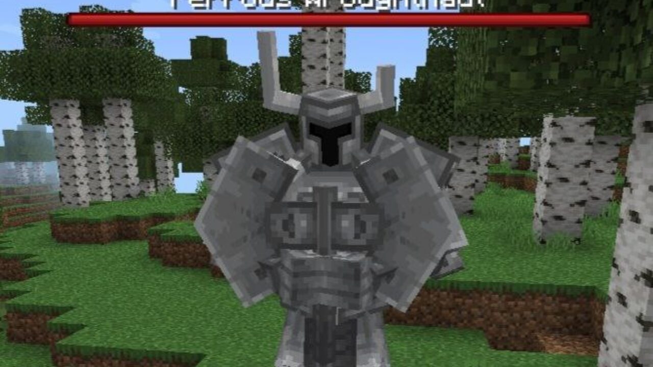 Ferrous Wroughtnaut from Mowzies Mobs Mod for Minecraft PE