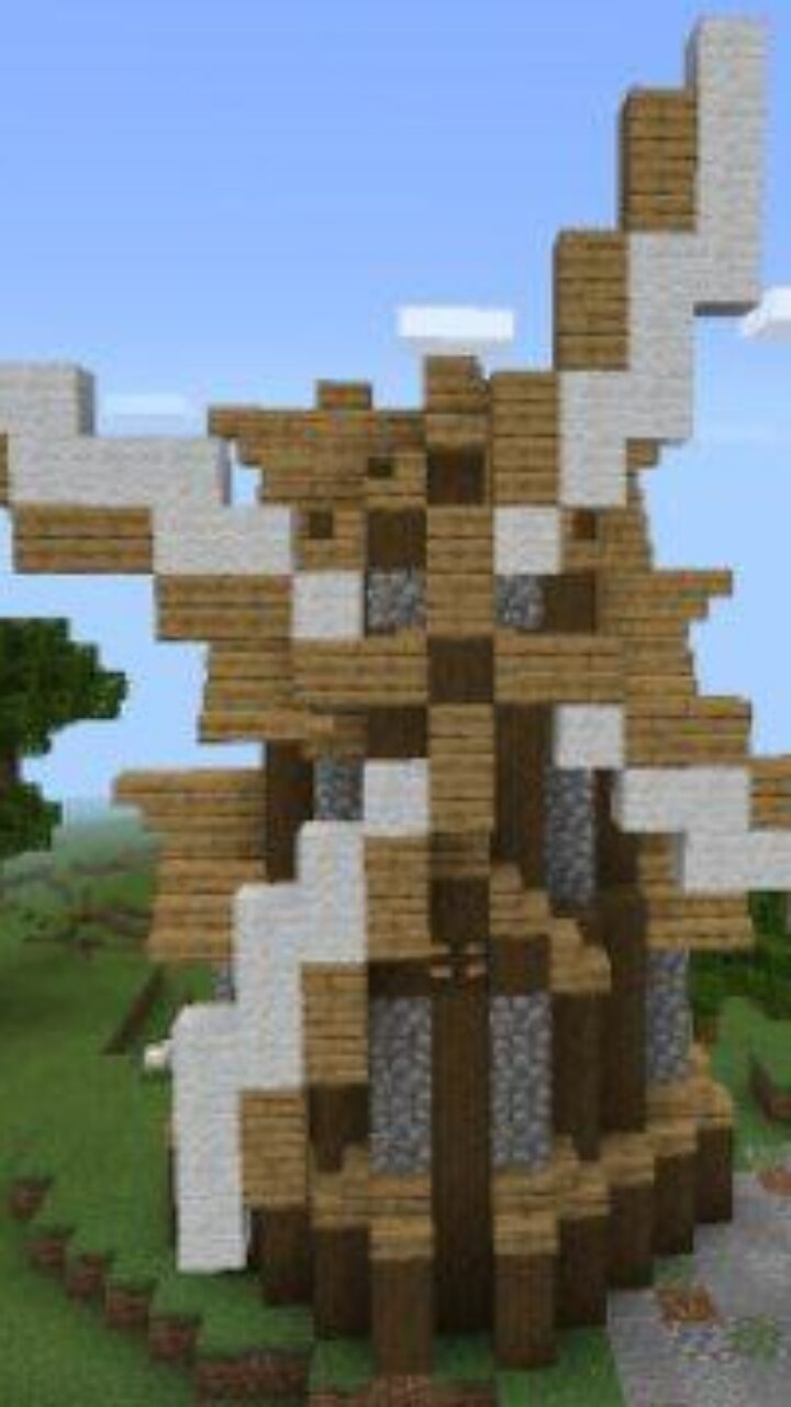 Windmill from Medieval Map for Minecraft PE