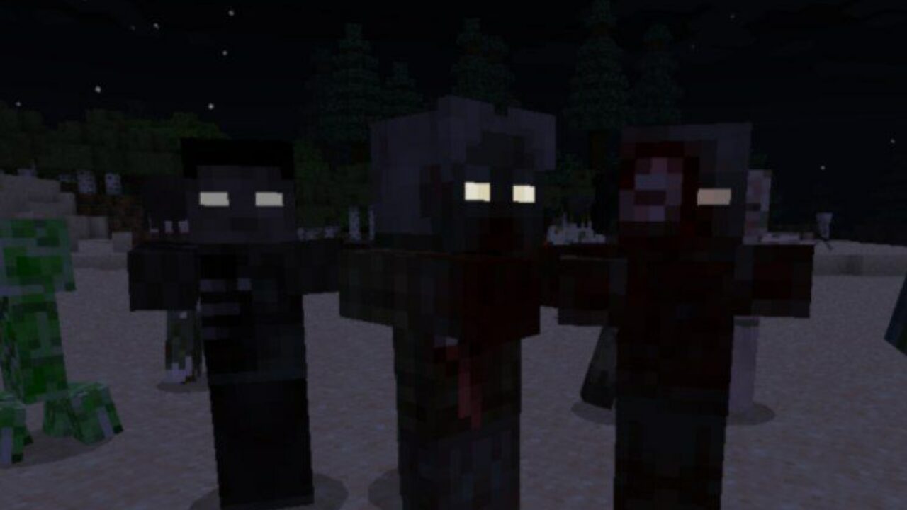 Drowned People from Zombie Texture Pack for Minecraft PE