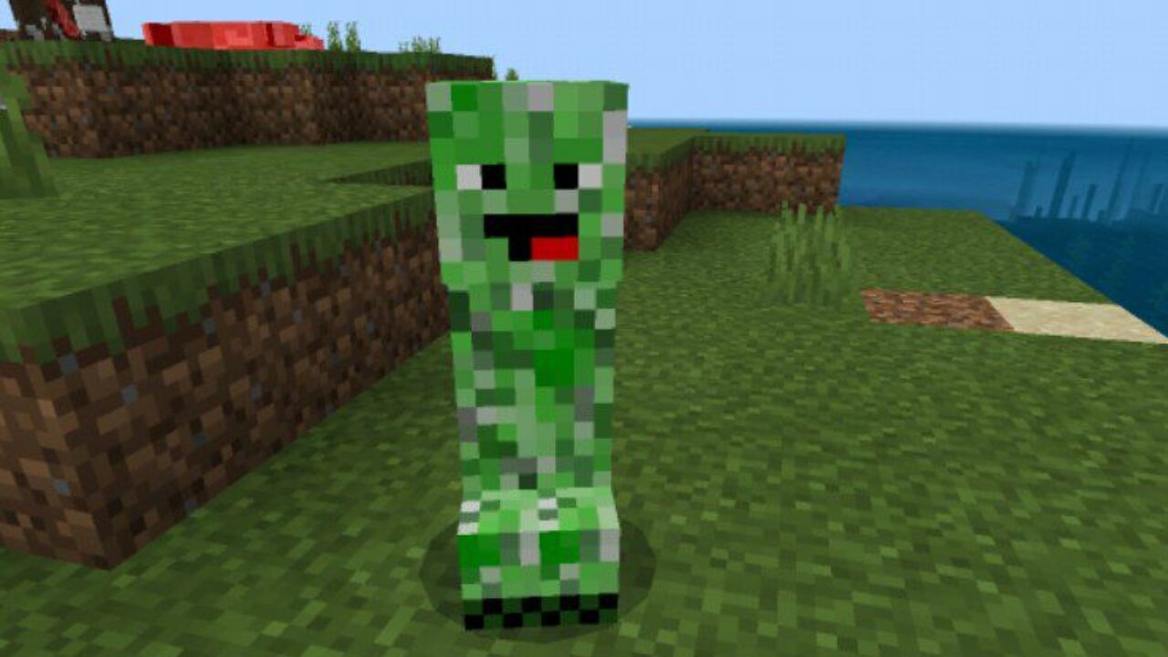 Smiling Creeper from Mob Texture Pack for Minecraft PE