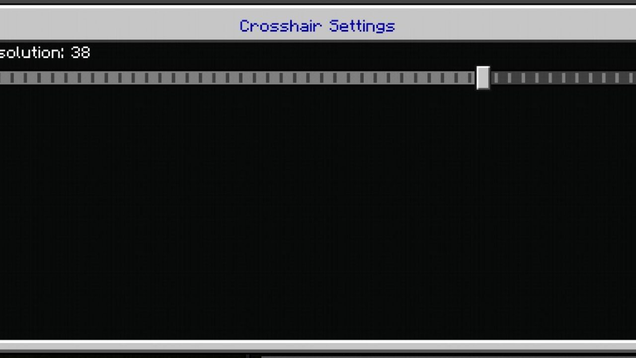 Settings from Crosshair Texture Pack for Minecraft PE