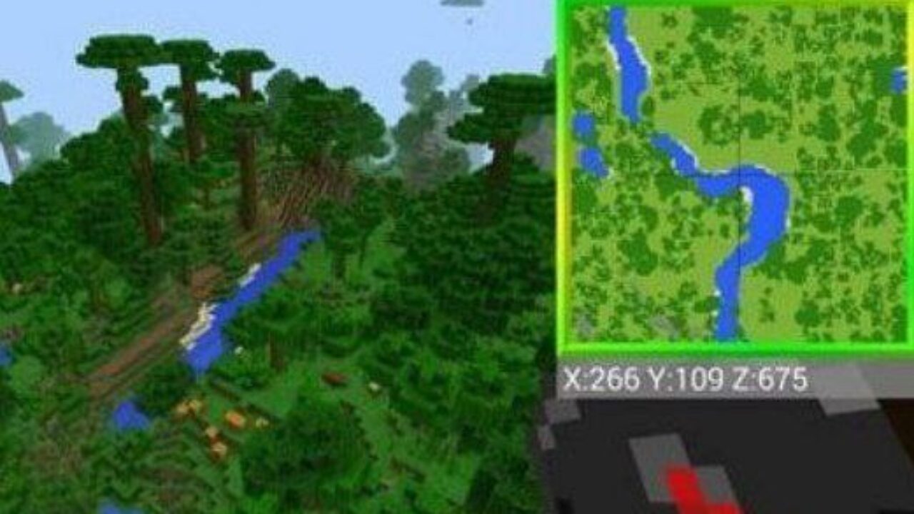 Square Map from Map Mod for Minecraft PE