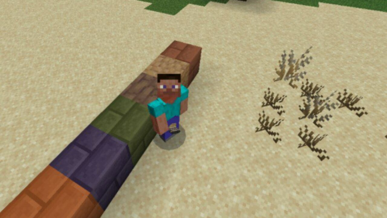 Steve and Blocks from Bandits Mod for Minecraft PE