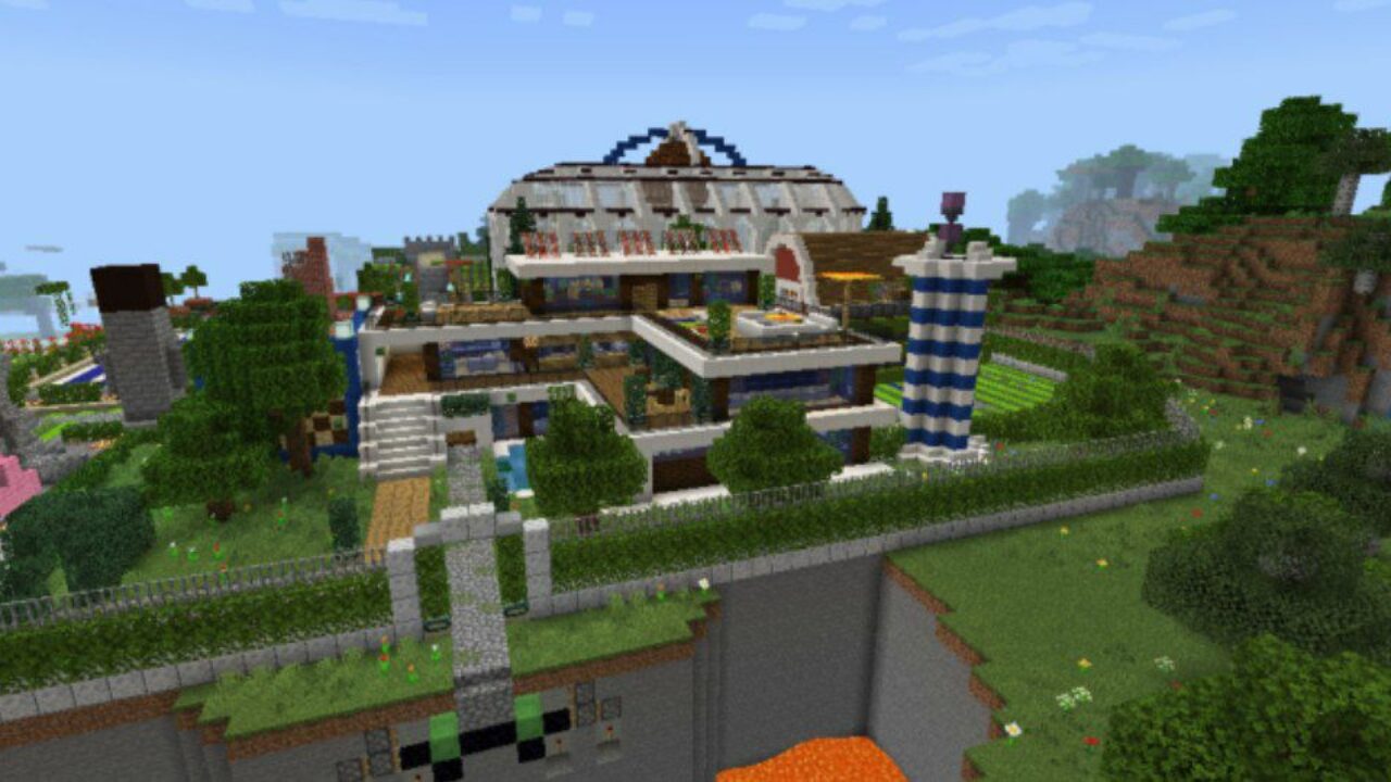 Redstone House Map for Minecraft PE