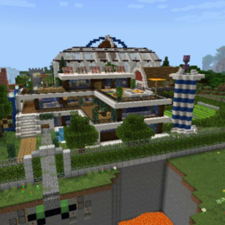 Redstone House Map for Minecraft PE