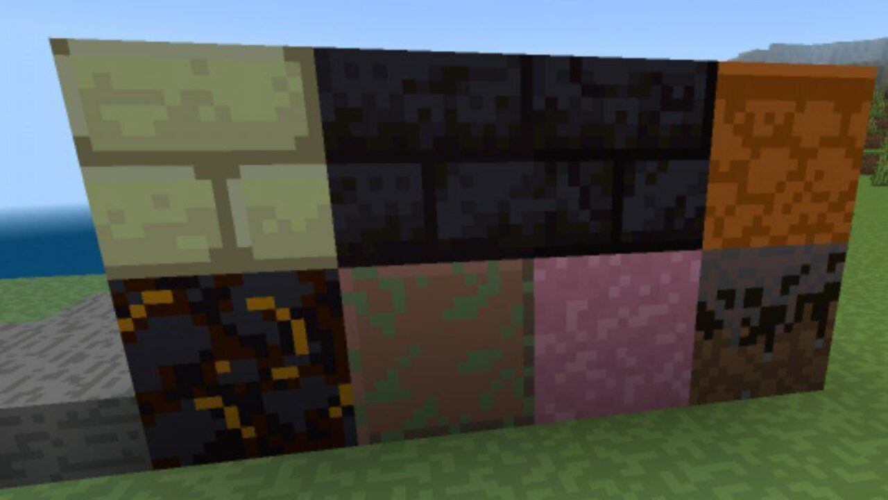 Different Blocks from Smooth Texture Pack Minecraft PE