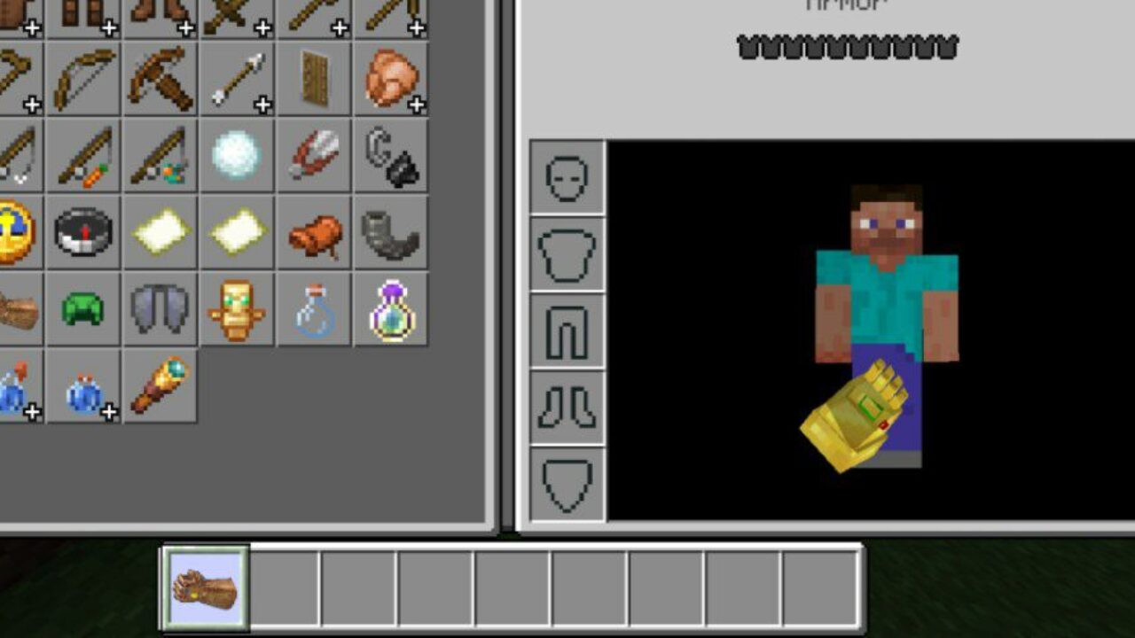 Settings from Infinity Gauntlet Mod for Minecraft PE