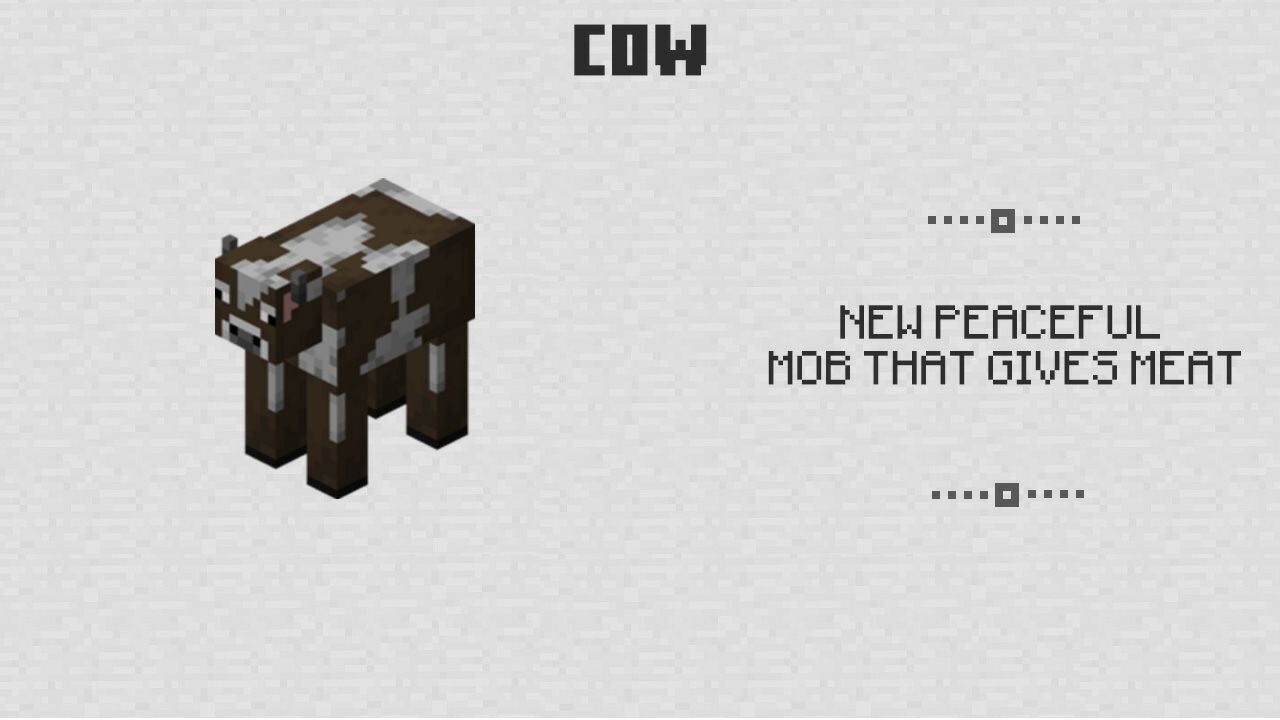 Cow from Minecraft PE 0.3