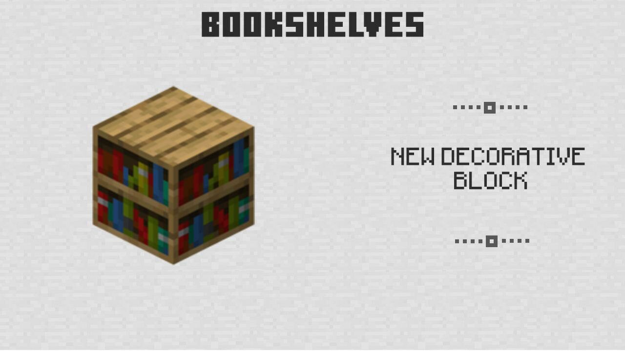 Bookshelves from Minecraft PE 0.3