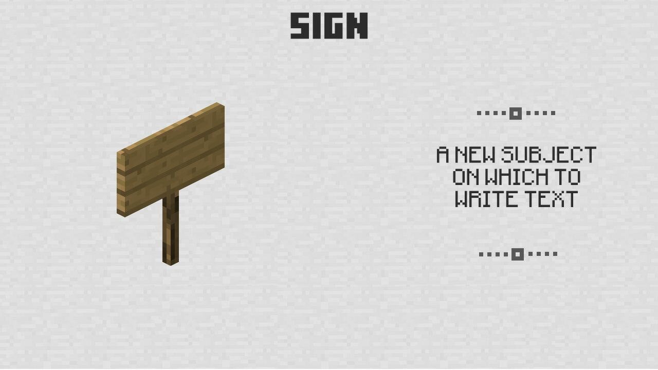 Sign from Minecraft PE 0.6