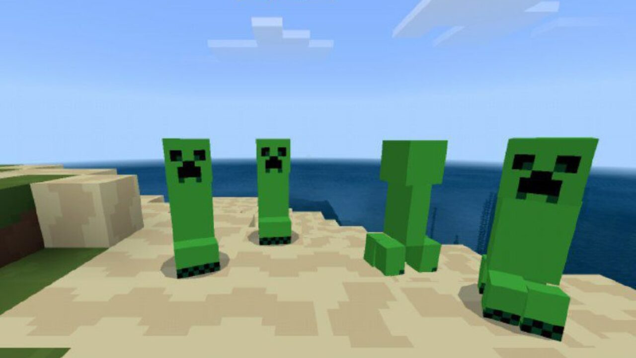 Creepers from 8x8 Texture Pack for Minecraft PE