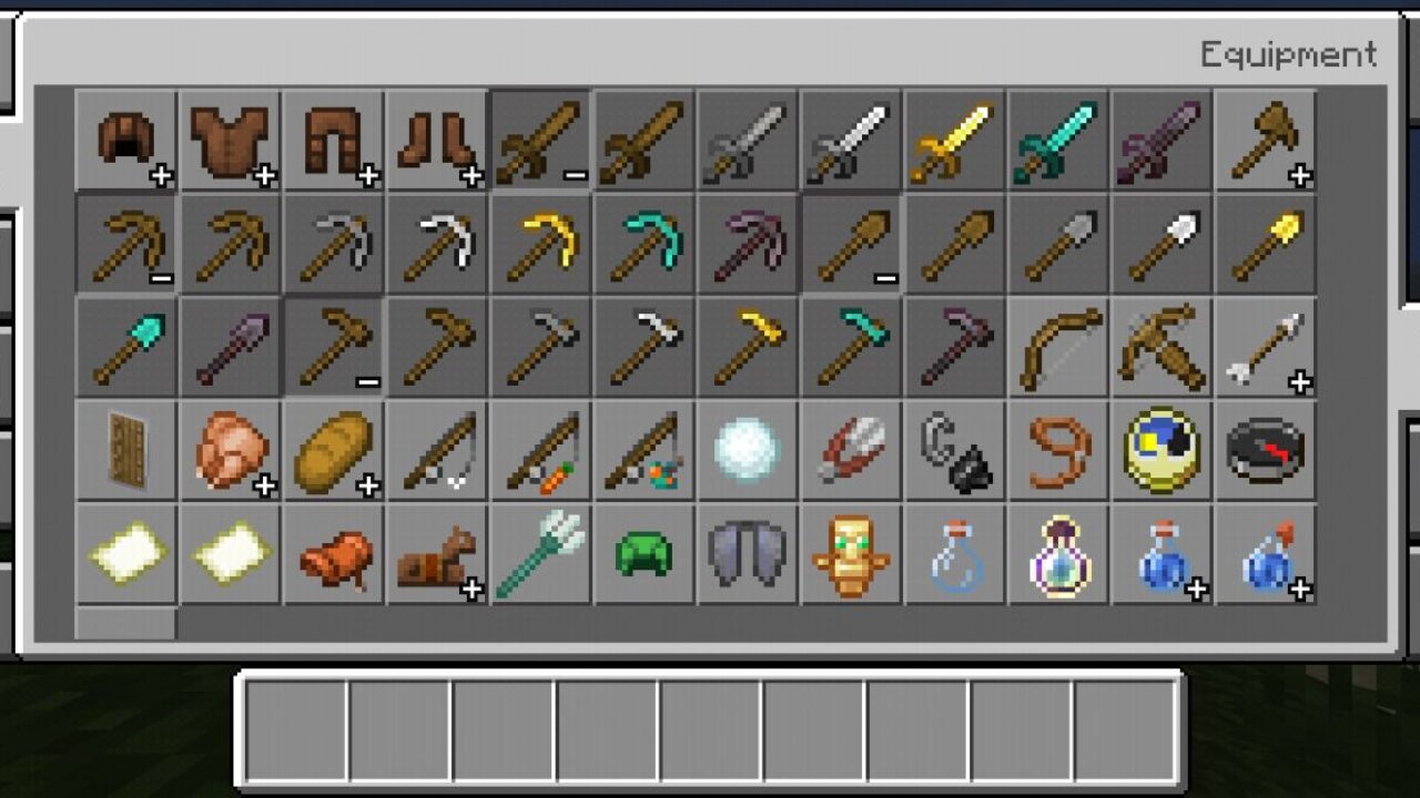 New Weapons from Aggressive Weapons Texture Pack for Minecraft PE