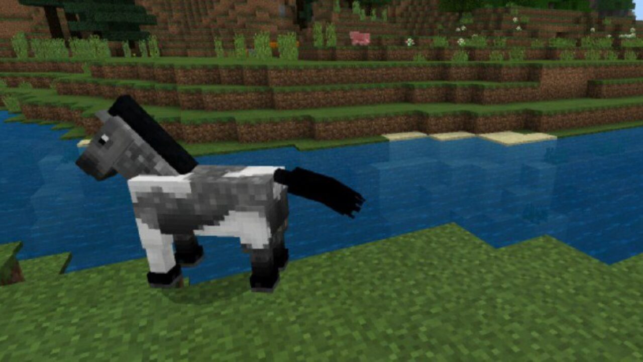 Grey Horse from Horse Texture Pack for Minecraft PE