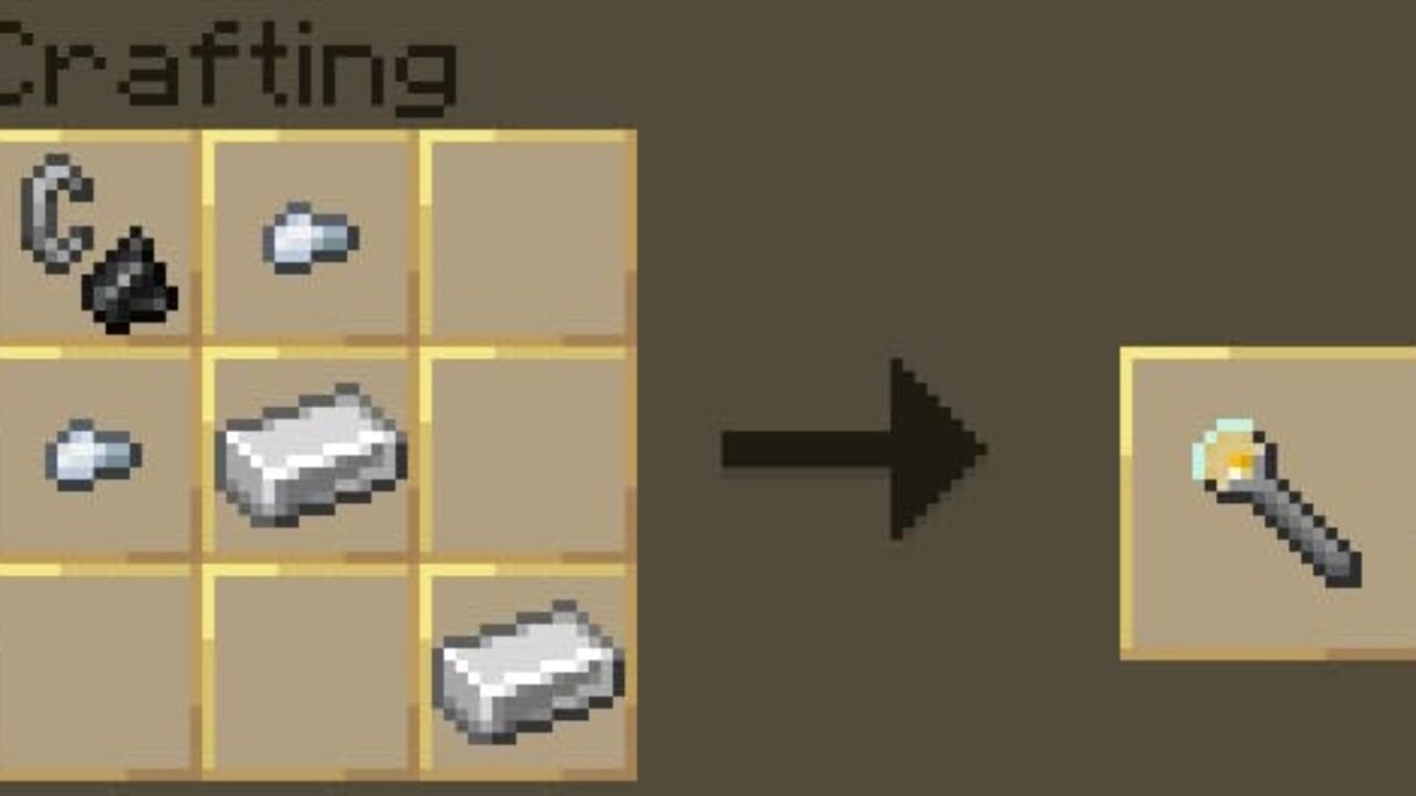 Craft Recipe from Flashlight Mod for Minecraft PE