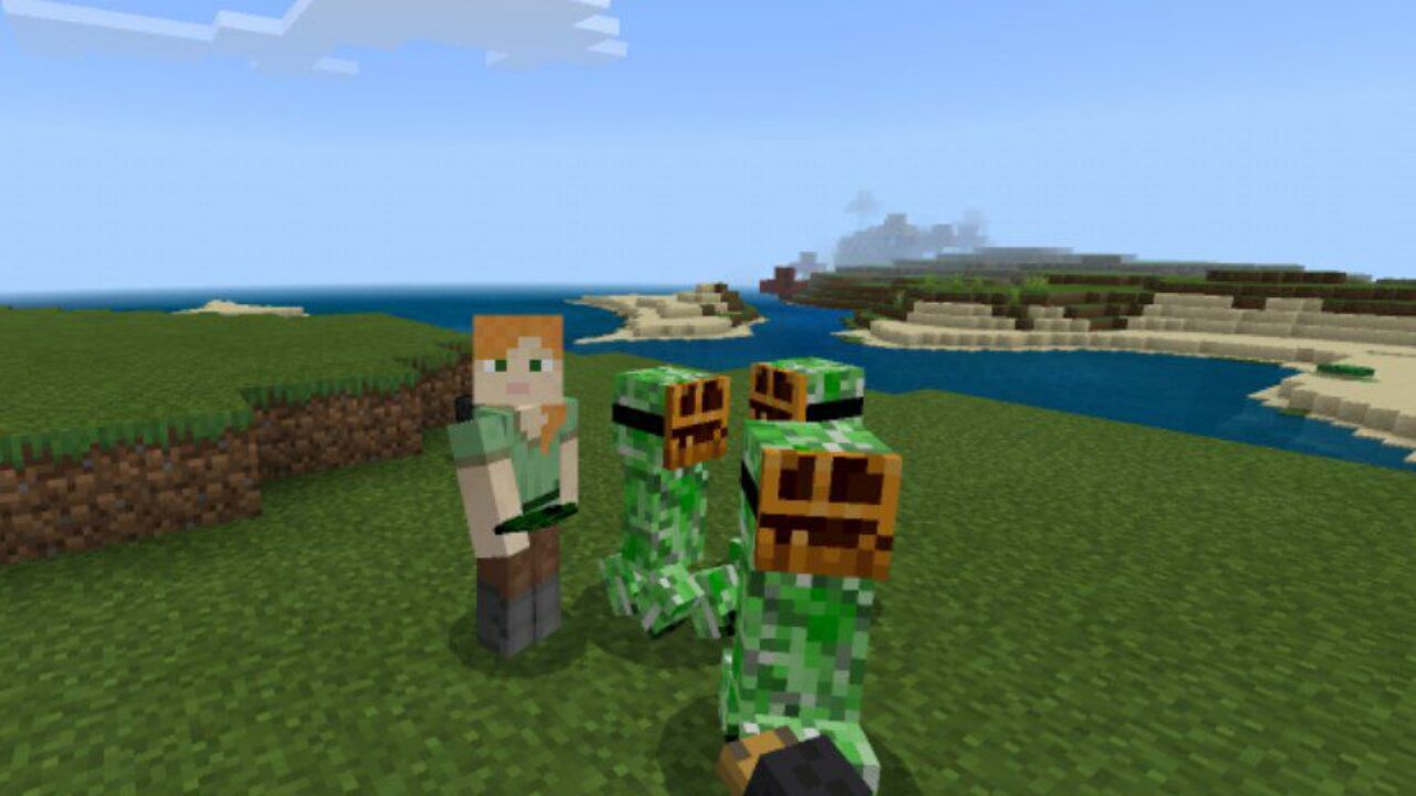 Creepers from Halloween Texture Pack for Minecraft PE