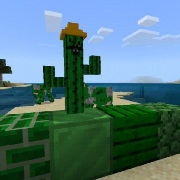 Cactus Armor and Sword Mod for Minecraft PE