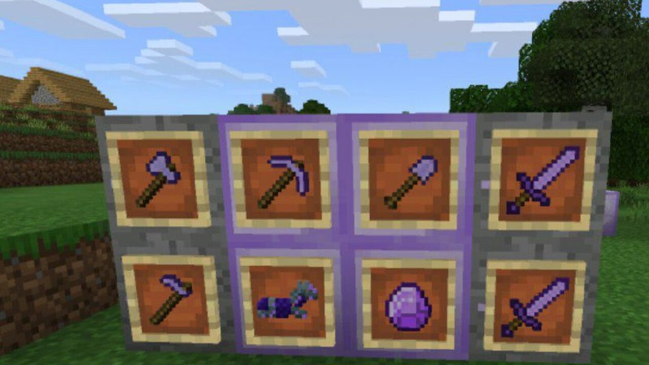 Purple Items from Diamond Texture Pack for Minecraft PE