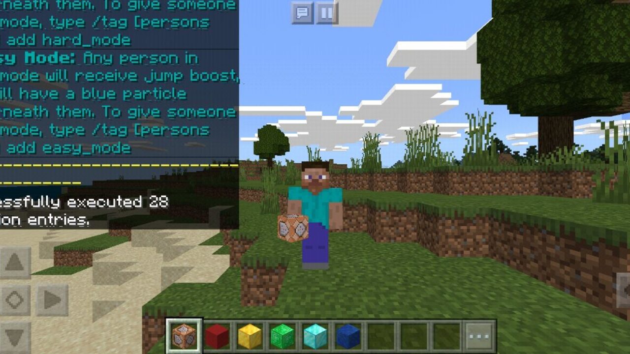 Command from Parkour Mod for Minecraft PE