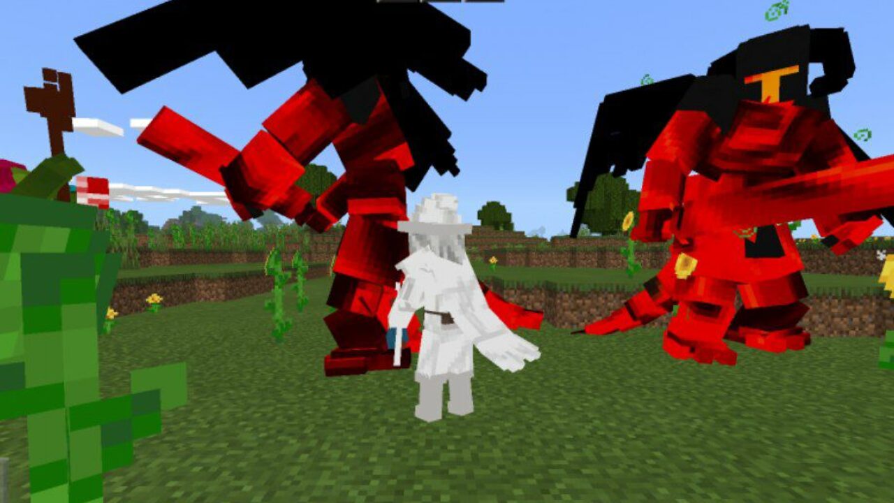 Fighting from Medieval Mod for Minecraft PE