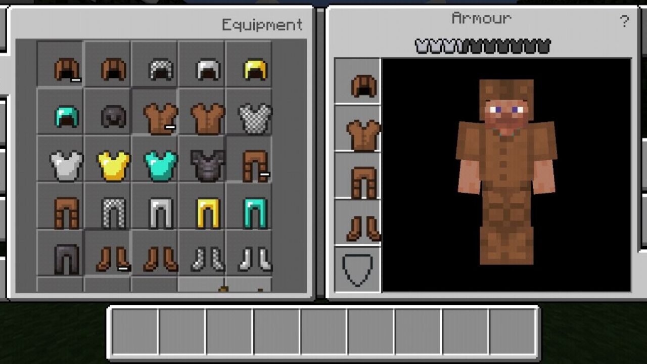 Interface from Nostalgia Shader for Minecraft PE