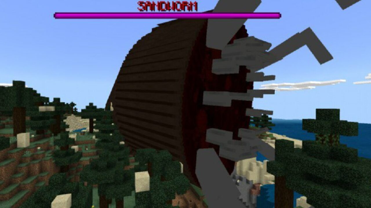 Attack from Worm Mod for Minecraft PE