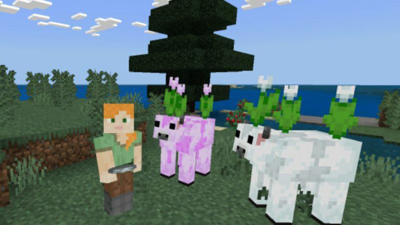 Bright Animals from Cow Mod for Minecraft PE