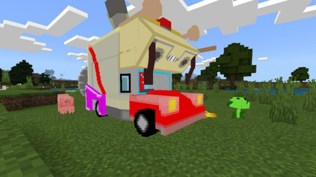 Car from Plants vs Zombies Mod for Minecraft PE