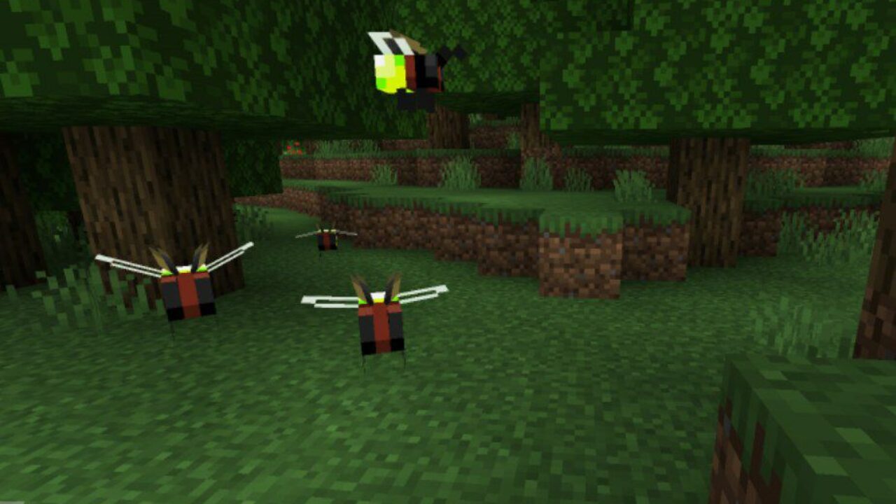 Flying Insects from Cockroach Mod for Minecraft PE