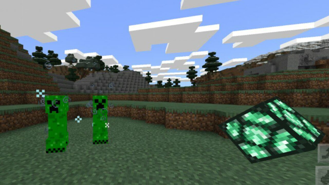 Ice Creepers from Cold Mod for Minecraft PE