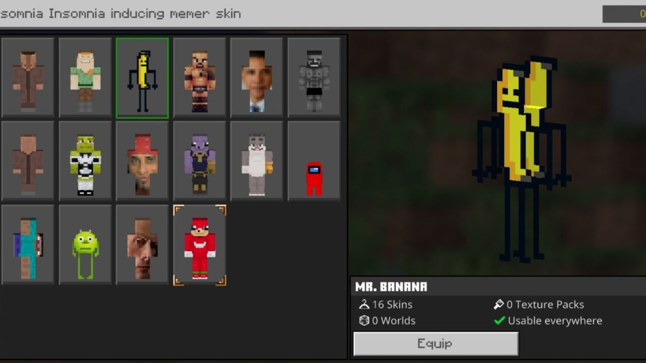 Insomnia Pack from Skins Mod for Minecraft PE