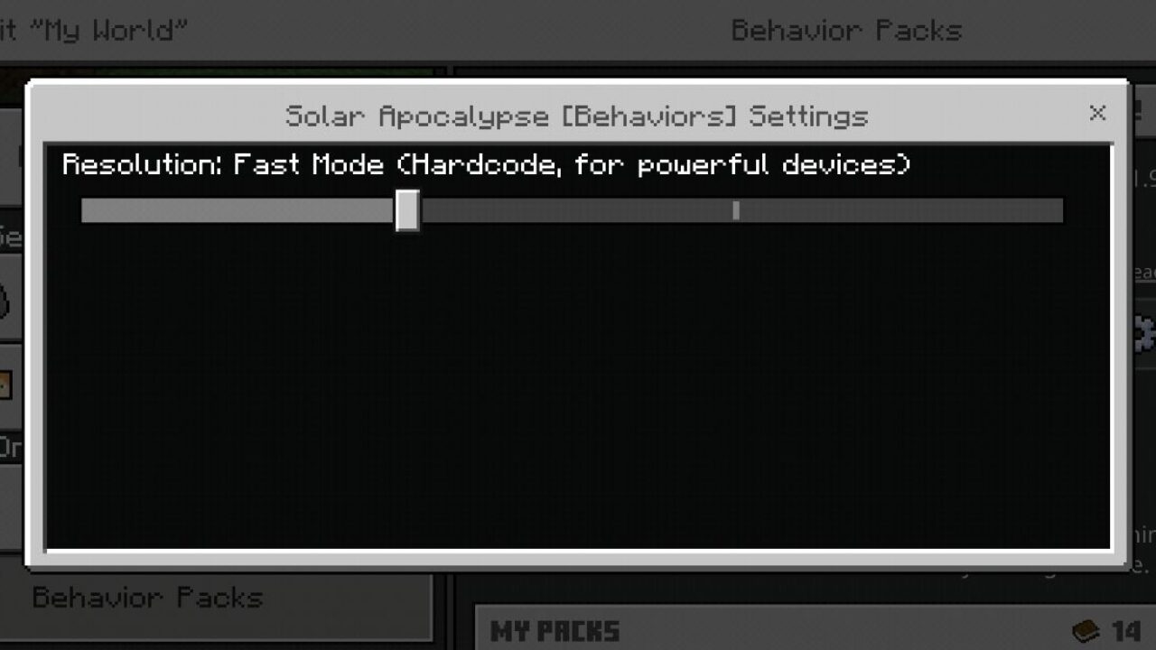 Settings from Heat Mod for Minecraft PE