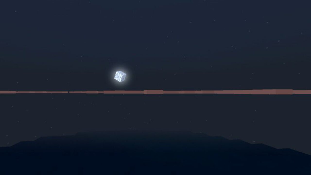 Three-Dimensional Moon from Sun Mod for Minecraft PE