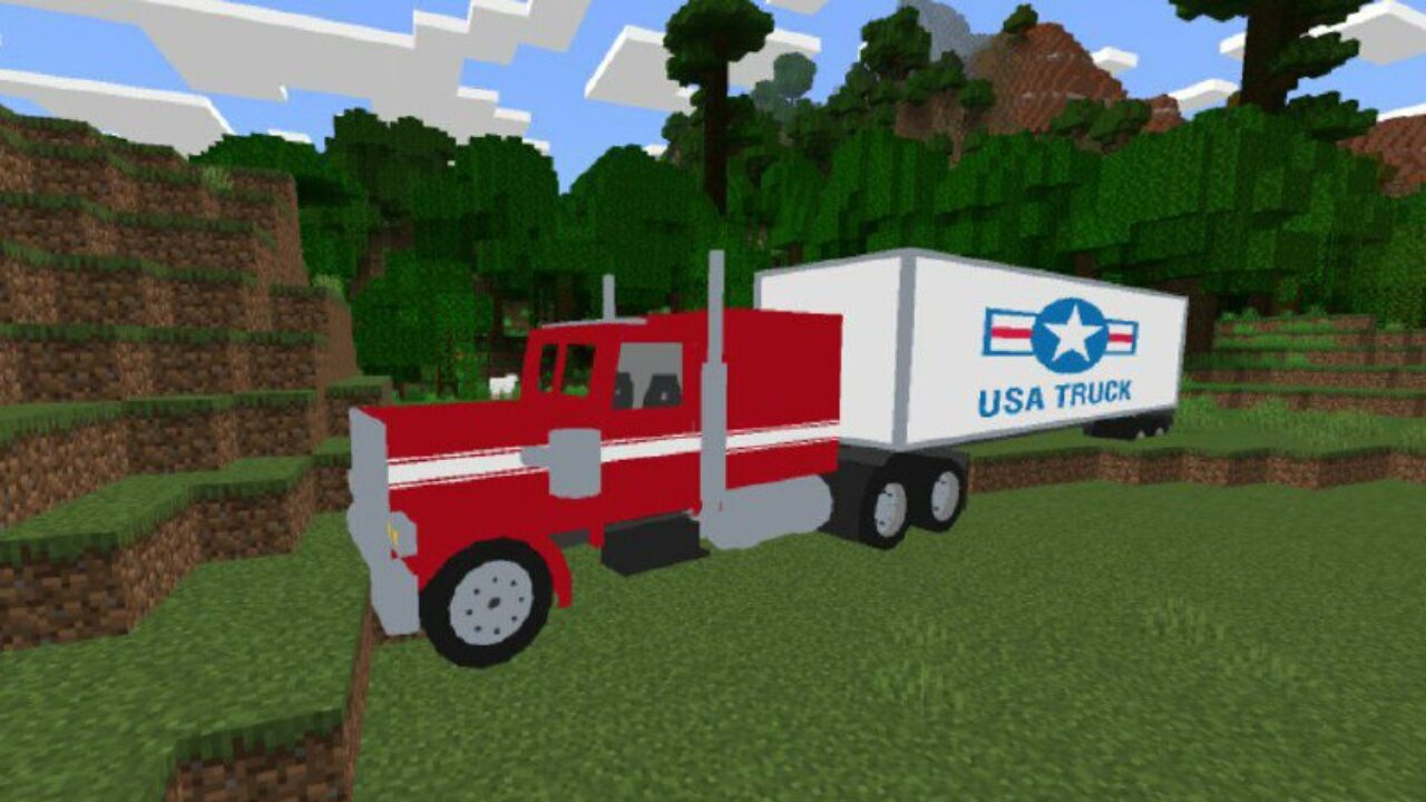 USA Truck from Truck Mod for Minecraft PE