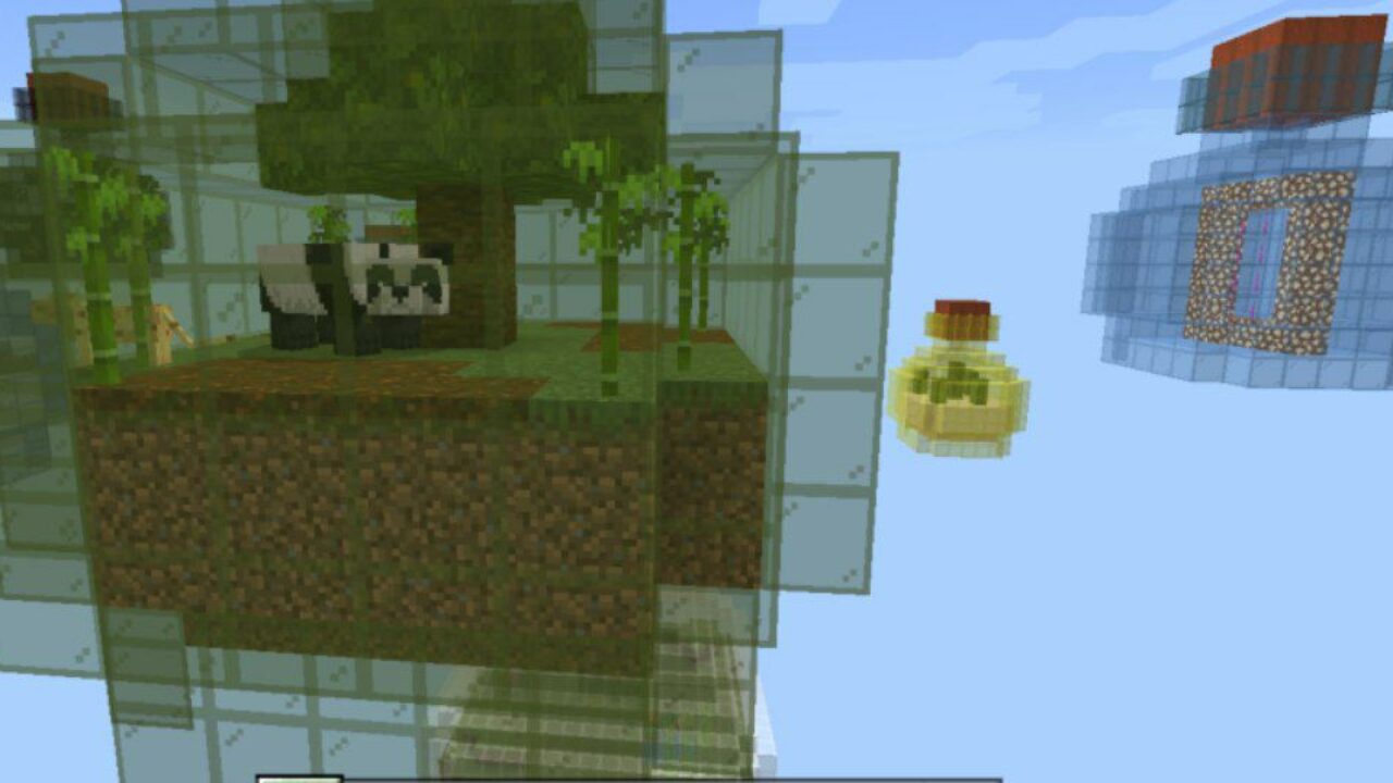 With Panda from Bottle Survival Map for Minecraft PE