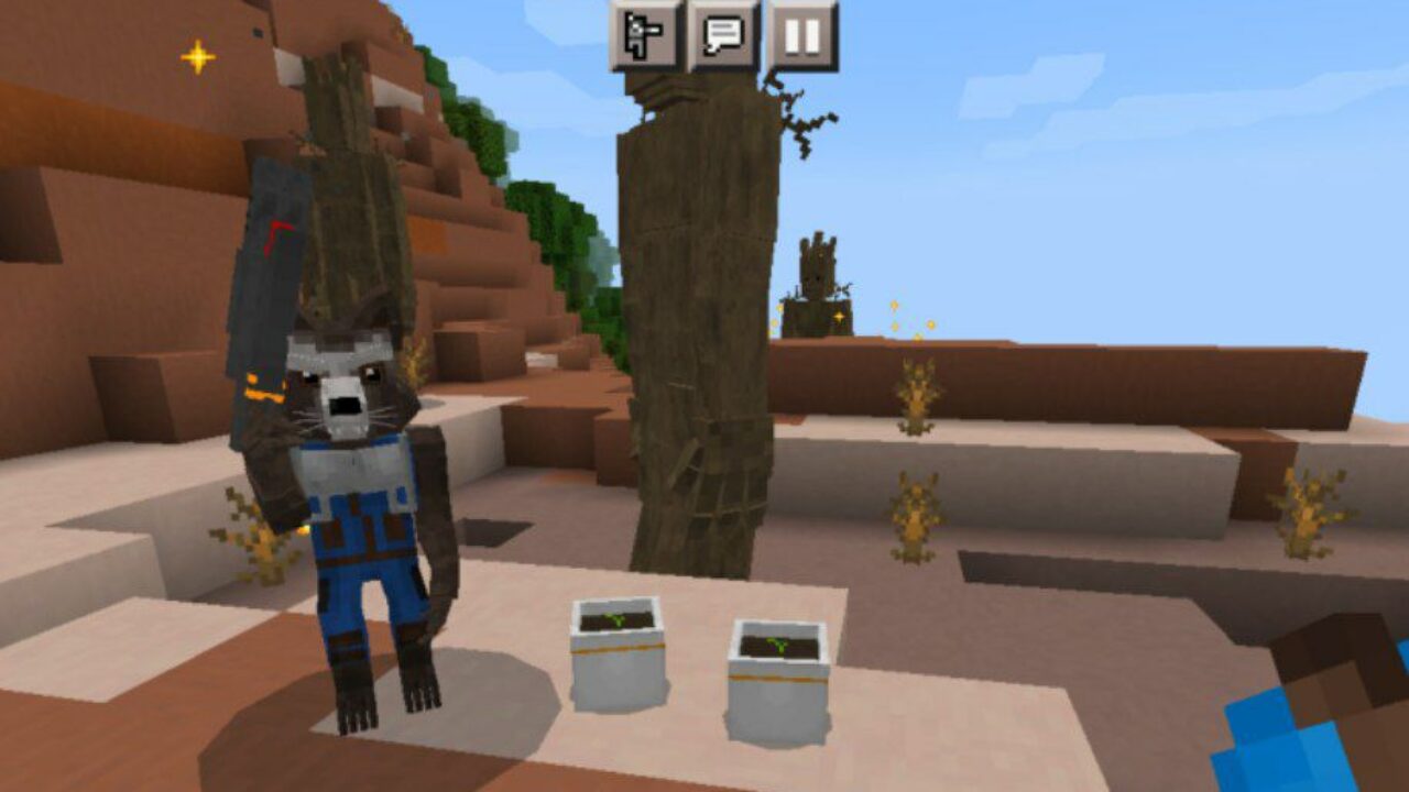 Characters from Guardians of Galaxy Mod for Minecraft PE