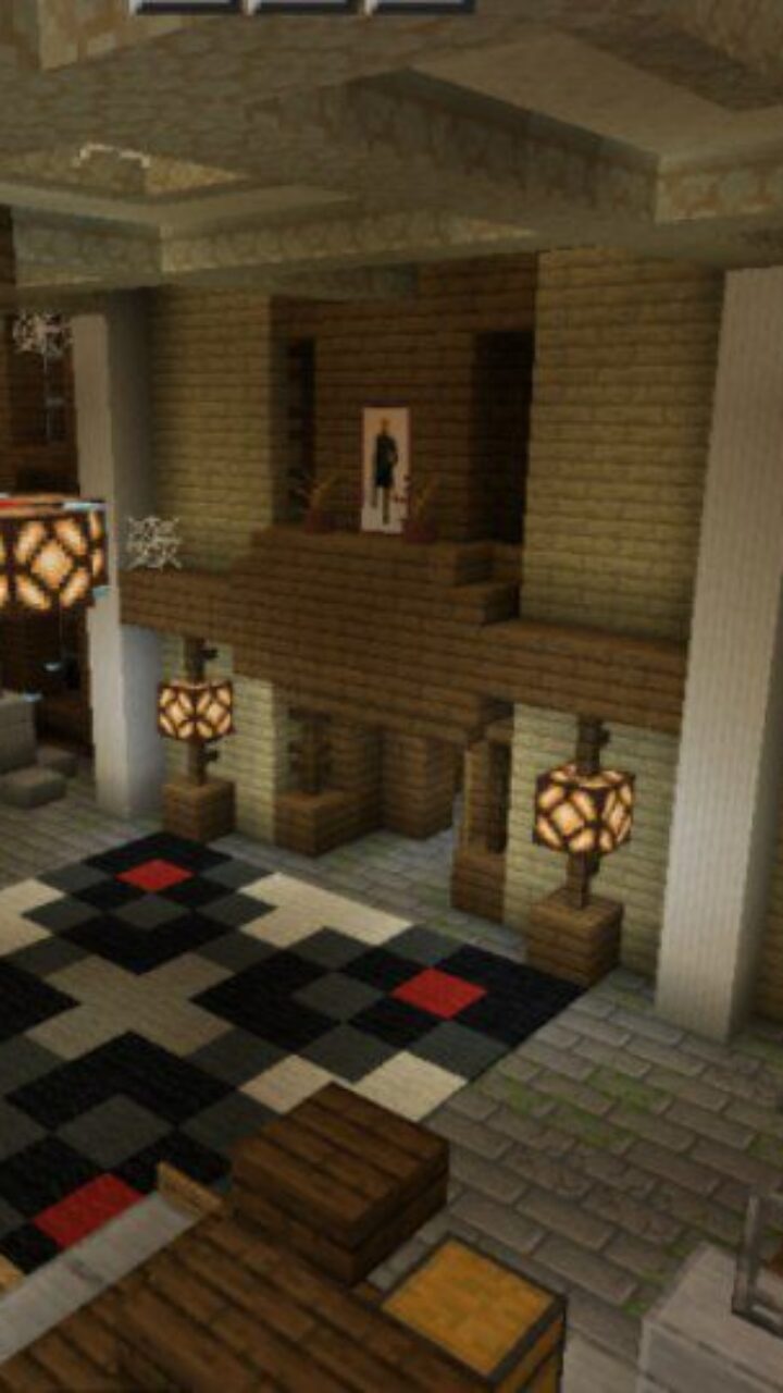 Inside from House Trap Map for Minecraft PE