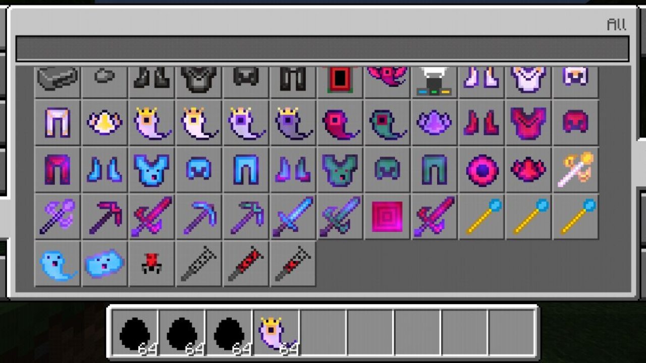 Inventory from Soul Mod for Minecraft PE