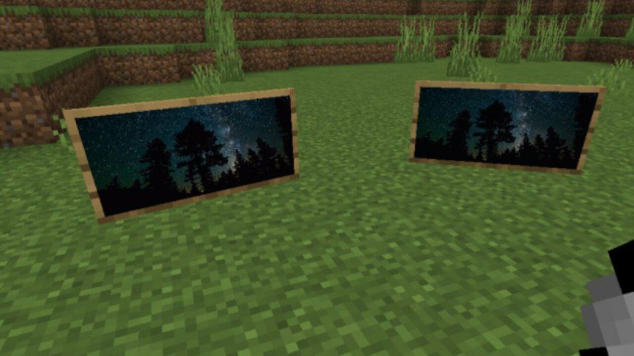 Night Forest from Paintings Mod for Minecraft PE