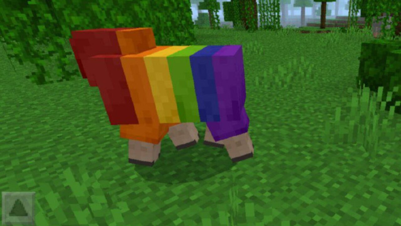 Rainbow Sheep from Minecraft Earth Mod for Minecraft PE