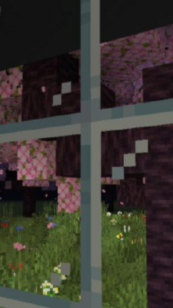 Cherry Trees from Parkour Rooms Map for Minecraft PE