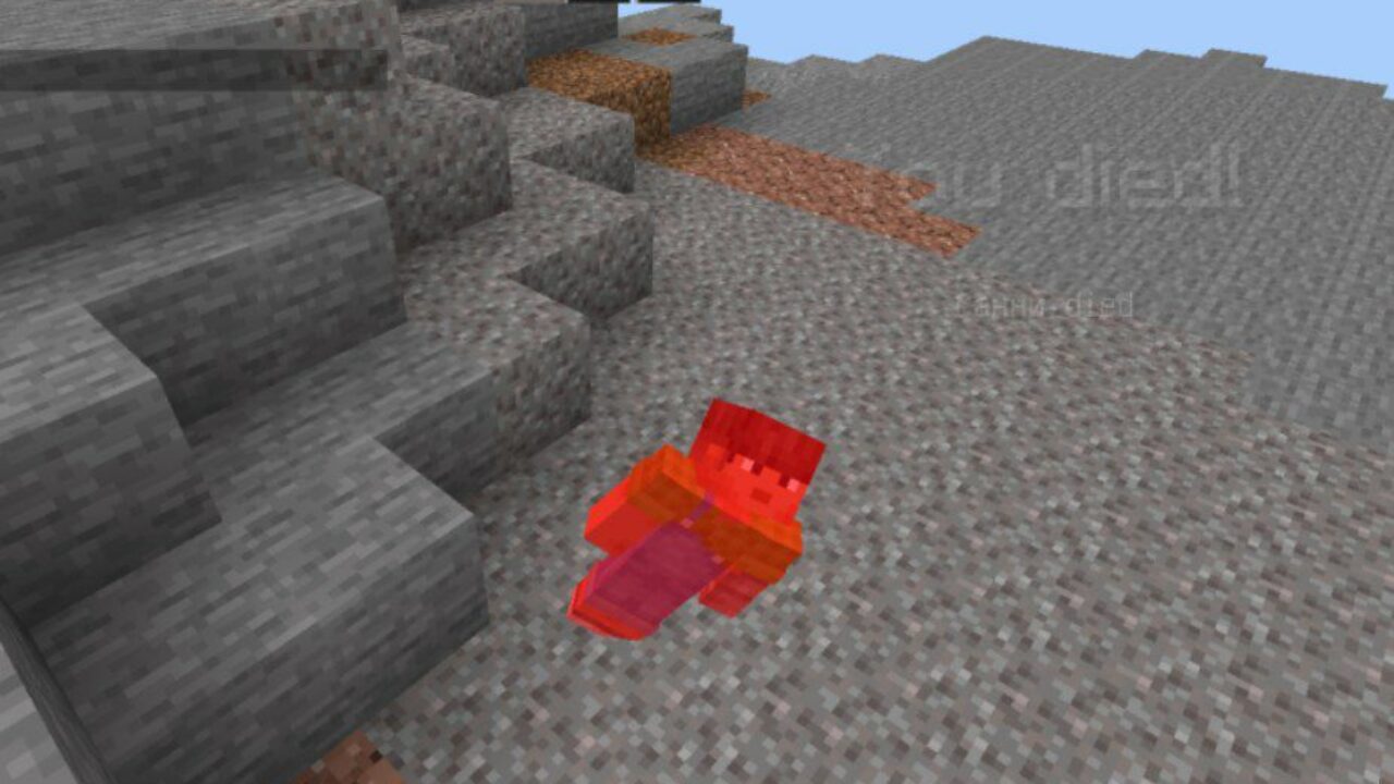 Died from The Floor is Lava Mod for Minecraft PE