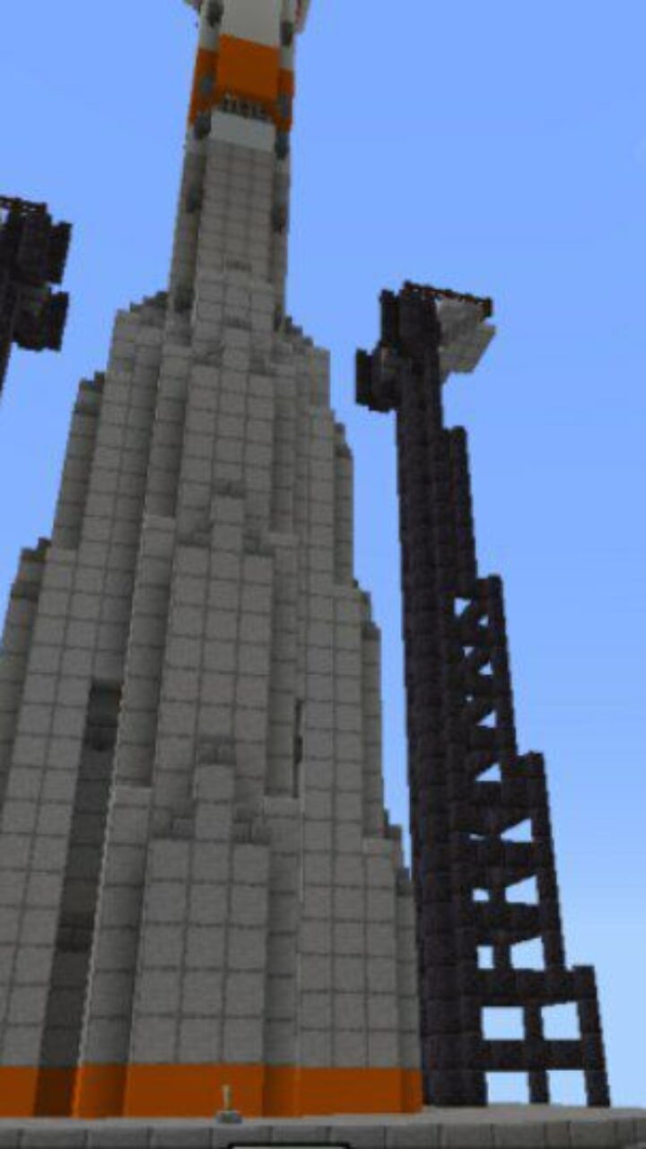 Lets Fly from Space Rocket Map for Minecraft PE