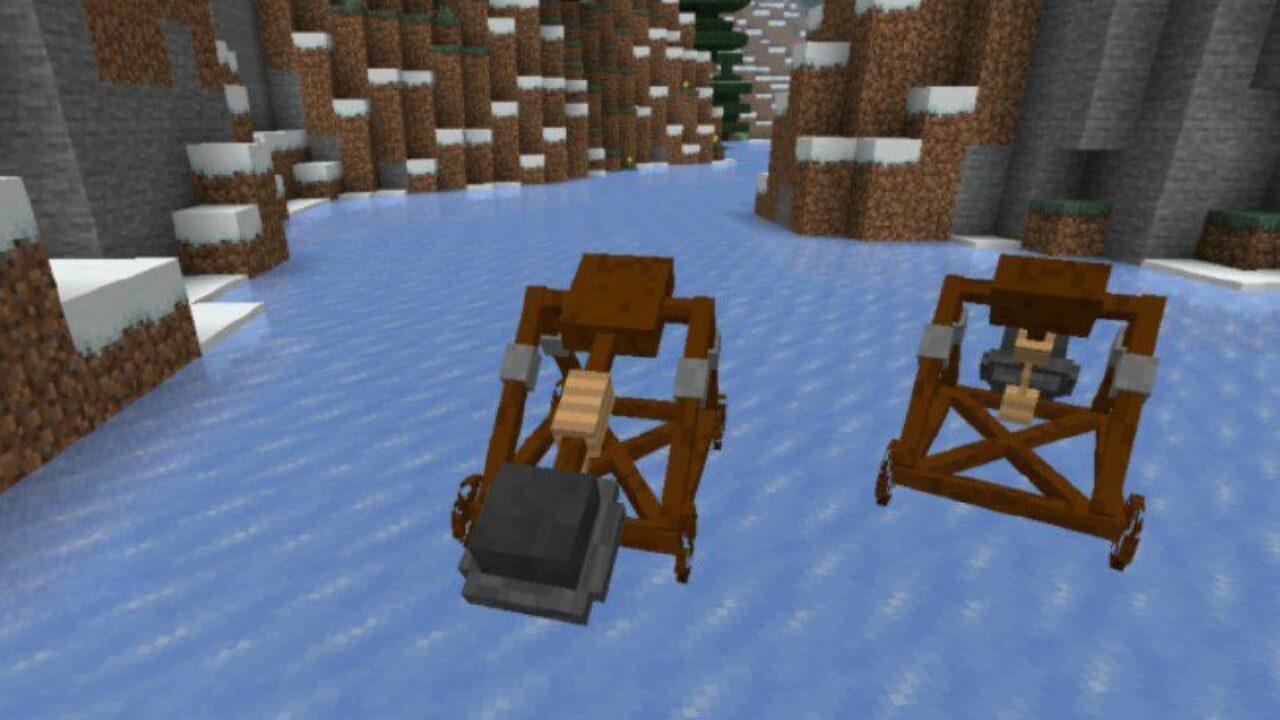 New Weapon from Mechanisms Mod for Minecraft PE