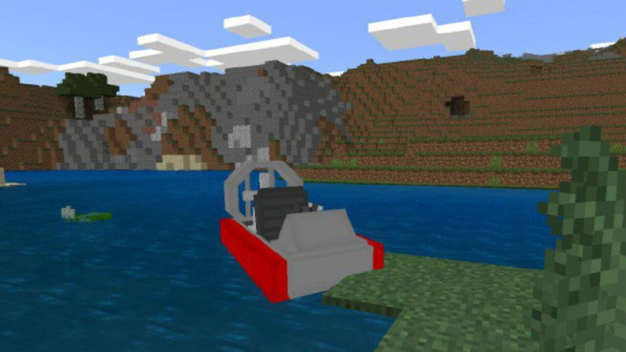 Red and Grey from Hoverboat Mod for Minecraft PE