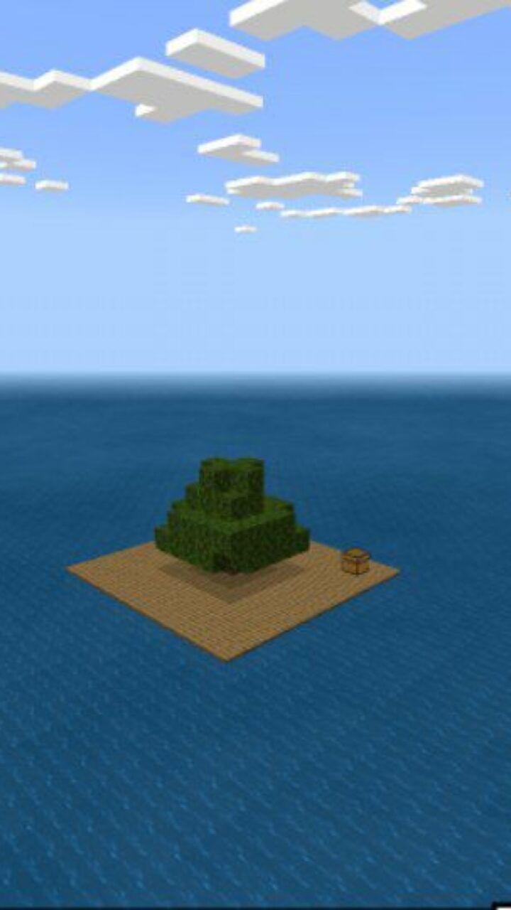 Top View from Raft Survival Map for Minecraft PE